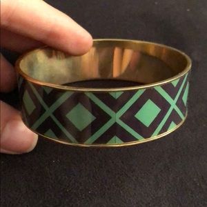 J. crew teal, navy and gold bangle